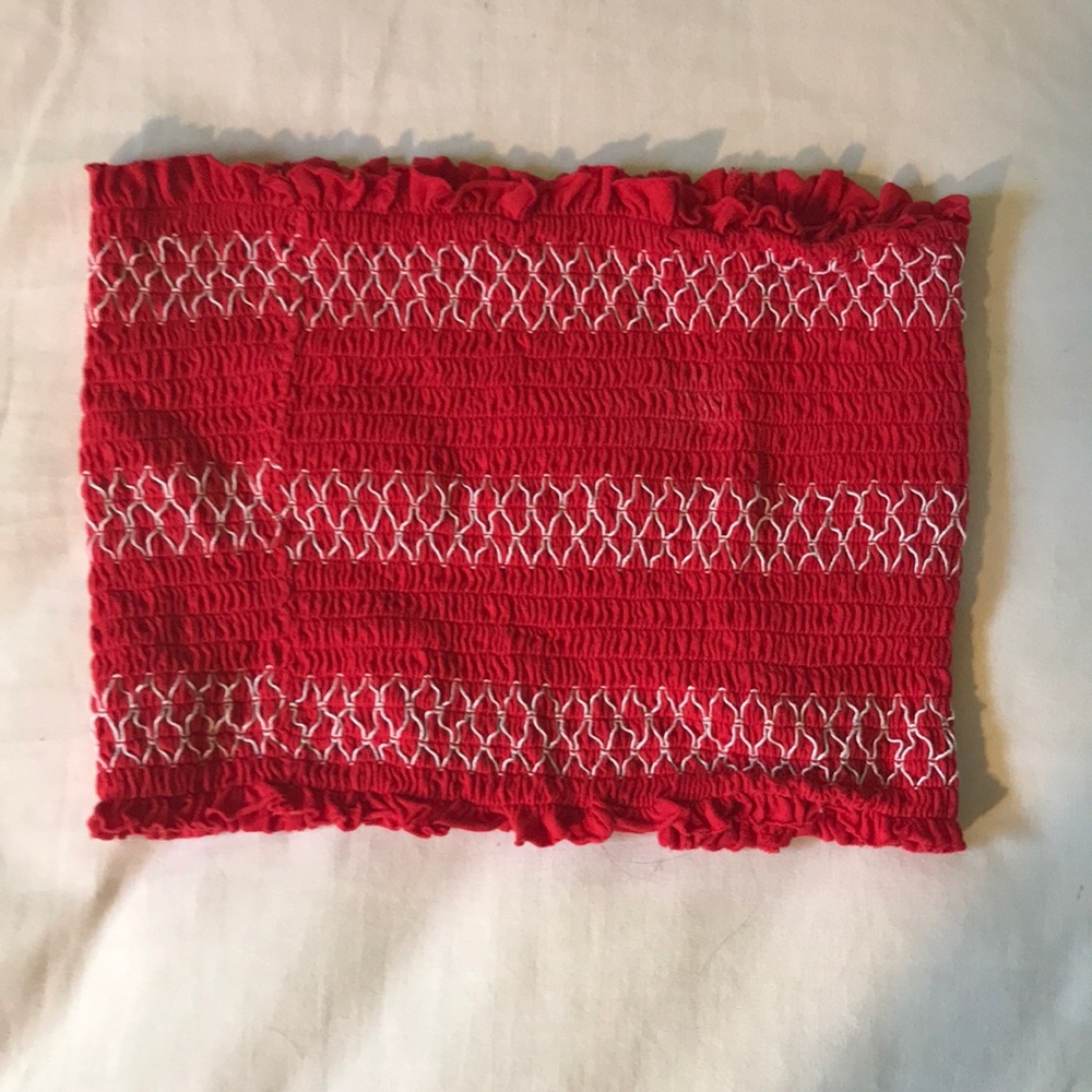 Garage Red Tube Top